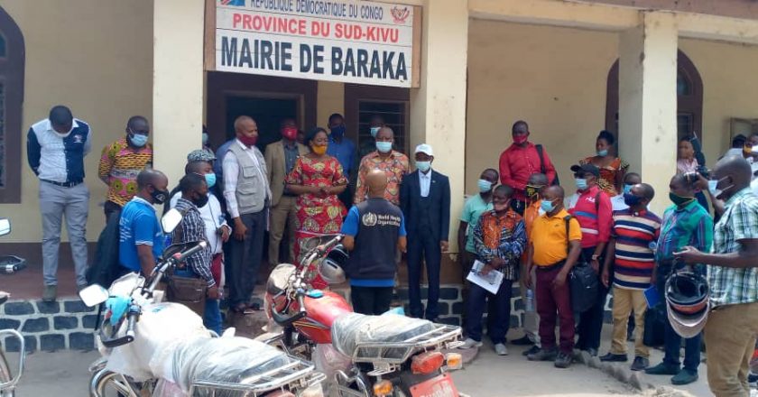 Sud-Kivu : la zone de santé de Fizi est dotée des motos et médicaments de la part de l’OMS à Baraka