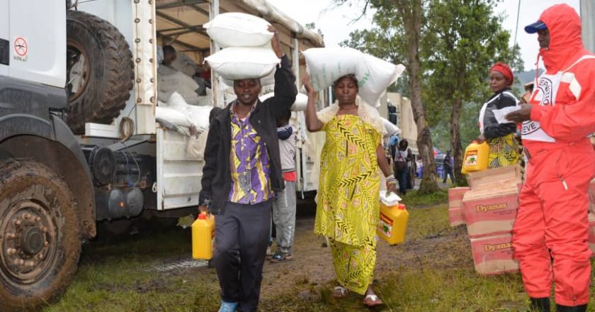 Nord-Kivu : 265 tonnes des vivres et biens essentiels distribuées par le CICR aux personnes déplacées et retournées à Rugari