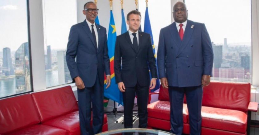 A l’initiative du Président Emmanuel Macron : les Présidents Félix  Tshisekedi et Paul Kagame se sont entretenus mercredi à New York