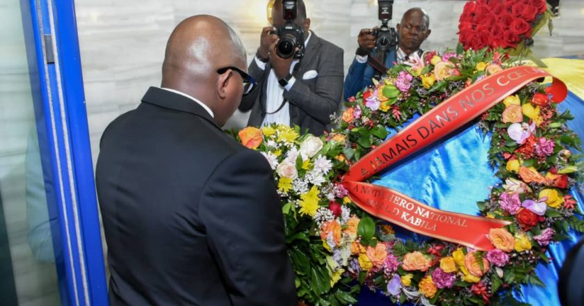 RDC : 22ème anniversaire de son assassinat; le Premier Ministre Jean-Michel Sama a rendu hommage à Mzee Laurent Désiré Kabila
