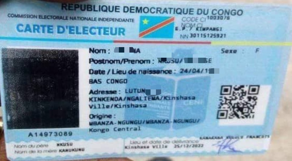 RDC : la procédure de remplacement des cartes d’électeurs dans certaines provinces de l’AO3 annoncée par la CENI