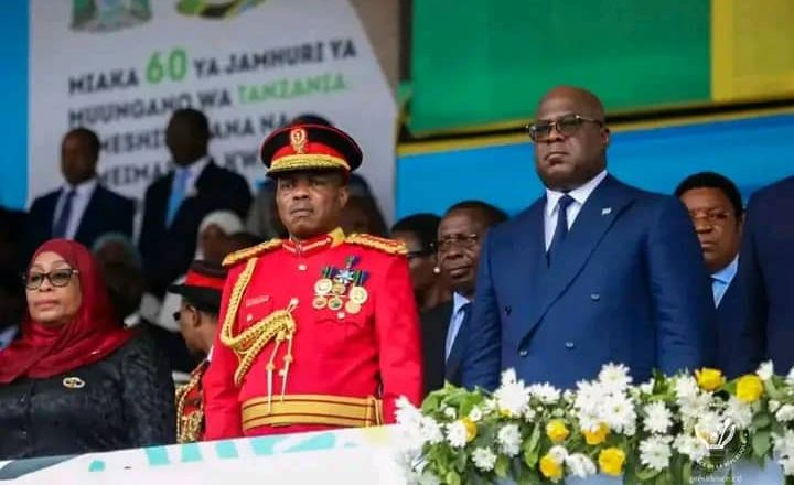 Le Président Félix Tshisekedi a marqué sa Présence aux cérémonies du 60ème anniversaire de la Tanzanie